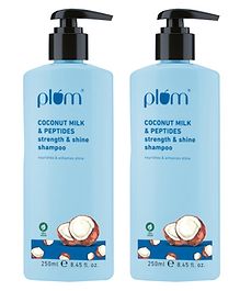 Plum Coconut Milk & Peptides Strength & Shine Shampoo Pack of 2 - 250 ml each