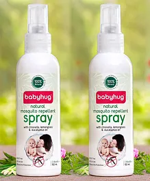 Babyhug 100% Natural Mosquito Repellent Spray - 100 ml pack of 2