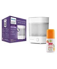 Avent Advanced Bottle Sterilizer Natural Steam Sterilization and Babyhug After Bite Roll On with Turmeric Tea Tree & Witch Hazel Oil  - 40 ml