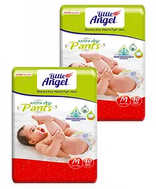 Little Angel Extra Dry Baby Pants Diaper Medium  (M) - 40 Pieces - (Pack of 2)