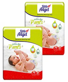 Little Angel Extra Dry Baby Pants Diaper Medium  (M) - 56 Pieces - (Pack of 2)