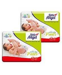 Little Angel Extra Dry Baby Pants Diaper Medium  (M) - 74 Pieces - (Pack of 2)