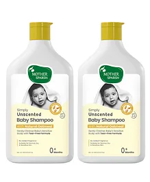 Mother Sparsh Simply Unscented Tear Free Baby Shampoo With Natural Oatmeal 400ml (Pack of 2)