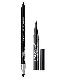Faces Canada Ultime Pro Intense Gel Kajal Black - 1.2 gm & Ultime Pro A Matte Ink liner Black - 1.2 ml