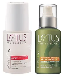Lotus Professional Phyto-Rx Whitening & Brightening Serum - 30 ml & Phyto-Rx Rejuvina Herbcomplex Protective Lotion - 100 ml