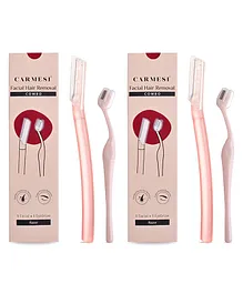Carmesi Facial Hair Removal Combo | 2 Face Razors & 2 Eyebrow Razors
