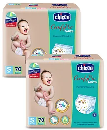 Chicco Comfypro Diaper Pants Small - 70 Pieces (Pack of 2)