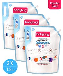 Babyhug Liquid Laundry Detergent Refill Pack of 3 - 1.5L Each