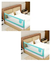 LuvLap Comfy Bed Rail Green Without Print (Pack of 2)