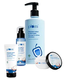 Plum Coconut & Peptides Strength & Shine Combo