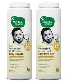 Mother Sparsh Baby Simply Unscented All Natural Baby Powder - 200 g - Pack of 2