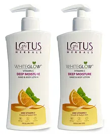 Lotus Herbals WhiteGlow Vitamin C Deep Moisture Hand & Body Lotion Pack of 2 - 400 ml (Each)