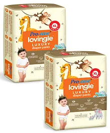 Pro-ease Lovingle Diaper Pants Extra Large - 8 Pieces (Pack of 2)