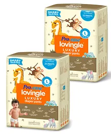 Pro-ease Lovingle Luxury Diaper Pants Large - 21 pieces (Pack of 2)