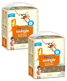 Pro ease Lovingle Luxury Diaper Pants Large - 50 pieces (Pack of 2)
