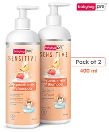 BabyhugPro Sensitive pH 5.5 Peach Milk Shampoo - 400 ml - Pack of 2