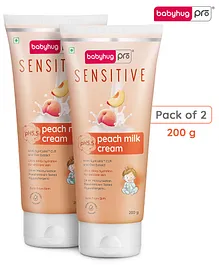 BabyhugPro Sensitive pH 5.5 Peach Milk Cream - 200 g - Pack of 2