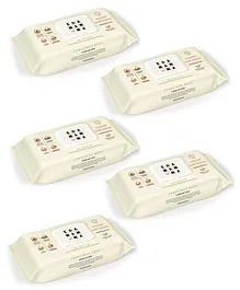 Ed-a-Mamma oopsie! wet wipes.Biodegradable, Hydrating, water based wipes with the  goodness of Aloe vera.80 pulls - Pack of 5