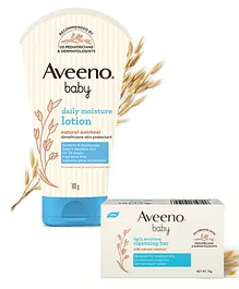 Aveeno Baby Daily Moisture Cleansing Bar - 75 g And Moisture Lotion - 100 g