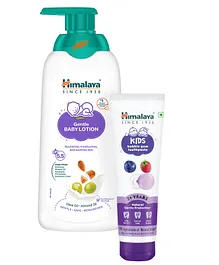 Himalaya Gentle Baby Lotion 400ml & Bubble Gum Toothpaste - 80 g