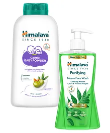 Himalaya Herbal Baby Powder - 700 gm and Purifying Neem Face Wash - 400 ml for Women