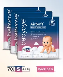 BabyoyeAir Soft Premium Pant Style Diaper Small Pack of 3 - 70 Pieces each