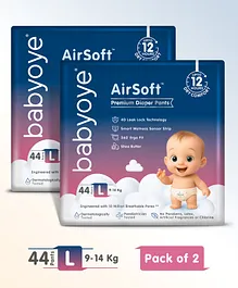 BabyoyeAir Soft Premium Pant Style Diaper Large Pack of 2 - 44 Pieces each