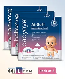 BabyoyeAir Soft Premium Pant Style Diaper Large Pack of 3 - 44 Pieces each