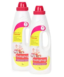 Babyhug Feeding Bottle Accessories & Vegetable Liquid Cleanser-1000ml-Pack of 2