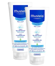 Mustela 2 in 1 Cleansing Gel - 200 ml  - Pack  Of 2