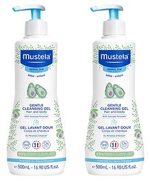 Mustela Gentle Cleansing Gel - 500 ml  - Pack  Of 2