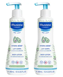 Mustela Hydra Bebe Body Lotion - 300 ml  - Pack  Of 2