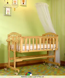 babyhug ionia cradle with mosquito net & mattress