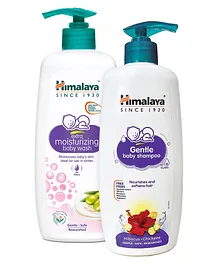 Himalaya Extra Moisturizing Baby Wash - 400ml & Gentle Baby Shampoo - 400 ml