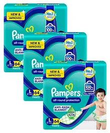 Pampers Pant Style Diapers Large - 64 Pieces ( Pack of 3 )