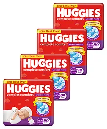 Huggies Wonder Pants Extra Small Size Pant Style Diapers - 90 Pieces - ( Pack of 4 )