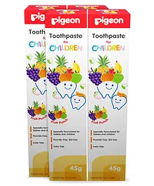 Pigeon Children Toothpaste Fruit Punch Flavour - 45 gm (Pack of 4)