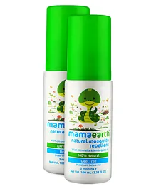 mamaearth Natural Mosquito Repellent Spray With Lemongrass Oil - 100 ml ( Pack of 2 )