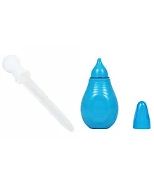 1st Step BPA Free Medicine Dropper - White and  Nasal Aspirator With Ear Syringe  - Blue