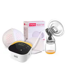 Babyhug Smart n Silent Electric Breast Pump & 3D Contoured Disposable Breast Pads Combo Pack