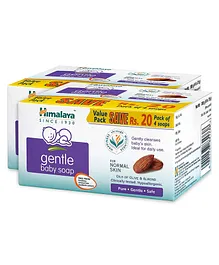 Himalaya Herbal Gentle Baby Soap Value Pack Of 4 - 75 gm  ( Pack of 2 )