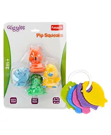 Giggles - Fruit Teether & Giggles Four Types Of Giggles Pip Squeaks - Multicolor