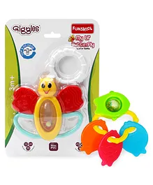 Funskool Giggles Fish Teether & Giggles My Little Butterfly Teether Rattle - Yellow Red