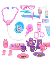 Barbie My First Kitchen Set  - 12 Pieces & Disney Princess Doctor Set 10 Pieces (Color May Vary)