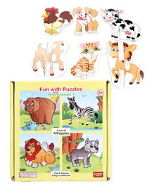Anindita Toys Toddler Puzzles - Domestic & Wild Animals