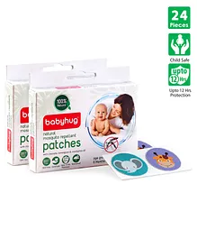 Babyhug Natural Mosquito Repellent Patches - 24 Pieces (12pcs x 2packs)