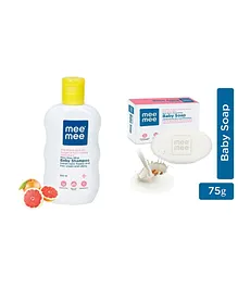 Mee Mee Nourishing Baby Soap (75 gm) with Baby Shampoo with Fruit Extracts-100 ml
