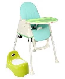 Babyhug Teeny Tiny Potty Chair With Lid  AND Babyhug 3 in 1 Comfy High Chair  (Green)