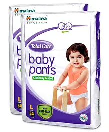 Himalaya Herbal Total Care Baby Pants Style Diapers Large - 54 Pieces ( Pack of 2 )