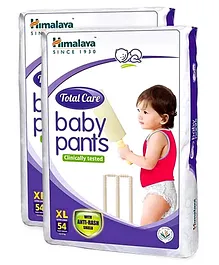 Himalaya Herbal Total Care Baby Pants Style Diapers Extra Large - 54 Pieces  ( Pack of 2 )
